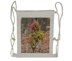 Flourishing Tree Wall Drawstring Backpack