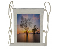 Autumn Trees View Habitat Drawstring Backpack