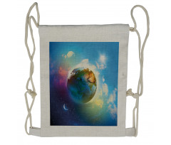 Cosmos Vibrant Scenery Drawstring Backpack