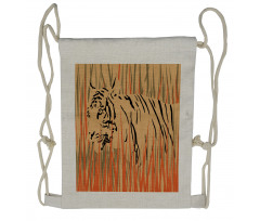 Tiger Jungle Drawstring Backpack