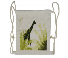 National Park Giraffe Drawstring Backpack