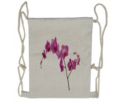 Wild Orchids Petals Drawstring Backpack