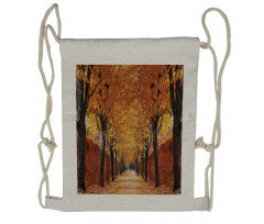 Pathway in the Woods Drawstring Backpack