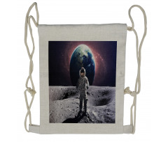 Brace Astronaut Cosmos Drawstring Backpack