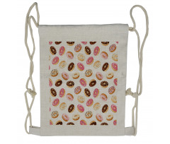 American Dessert Donuts Drawstring Backpack