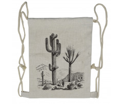 Sketchy Mexican View Drawstring Backpack