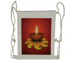 Diwali Design Drawstring Backpack