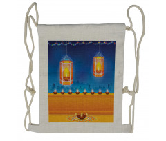 Diwali Night Candles Drawstring Backpack