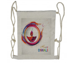 Diwali Candle Drawstring Backpack