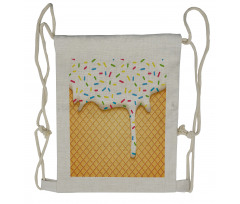 Melting Ice Cream Cones Drawstring Backpack