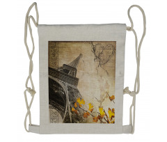 Romantic Love Fall Drawstring Backpack