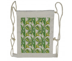 Bamboo Palms Foliage Drawstring Backpack