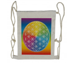 Peace Flower Child Youth Drawstring Backpack