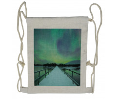 Bridge Snowy Arctic Drawstring Backpack