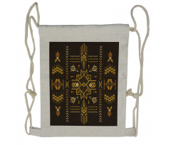 Tribal Vintage Aztec Drawstring Backpack