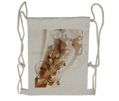 Spring Themed Abstraction Drawstring Backpack