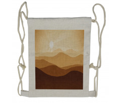 Abstract Sunrise Mountains Drawstring Backpack