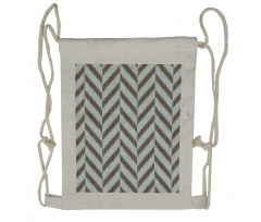 Sketchy Chevron Zig Zag Drawstring Backpack