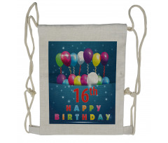 16 Party Drawstring Backpack