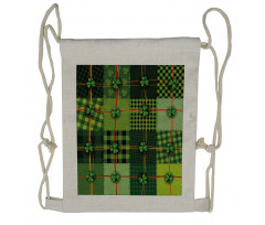 Patchwork Celtic Clovers Drawstring Backpack