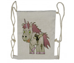 Evil Unicorn Myth Drawstring Backpack