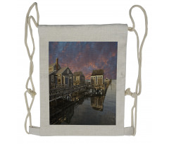 Sunset Nantucket Drawstring Backpack