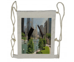 Downtown Chicago Drawstring Backpack