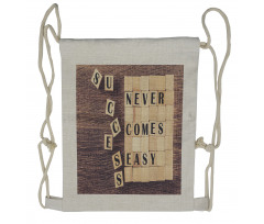 Words Scribble Drawstring Backpack