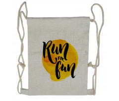 Run for Run Words Drawstring Backpack