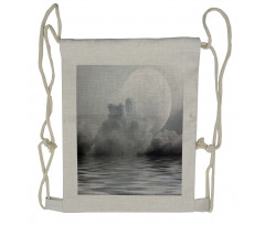 Calm Water and Twilight Sky Drawstring Backpack