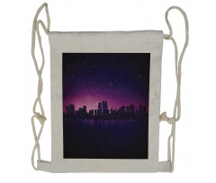 City Skyline Urban Life Drawstring Backpack