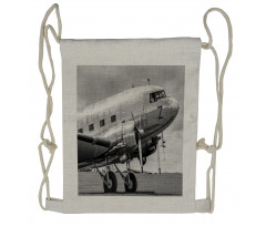 Old Airliner Drawstring Backpack