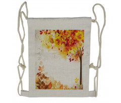 Abstract Fall Season Tree Drawstring Backpack