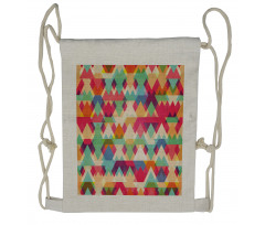 Colorful Triangles Drawstring Backpack