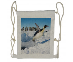 Detailed Arctic Photo Drawstring Backpack