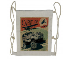 Strong Vehicle Planes Drawstring Backpack