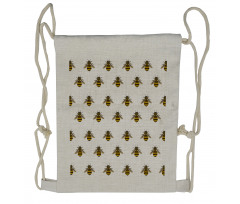 Honey Maker Insect Pattern Drawstring Backpack