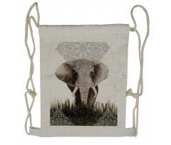 Elephant Animal Drawstring Backpack