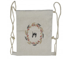 Wreaths Vintage Design Drawstring Backpack