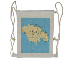 Caribbean Sea Tropic Drawstring Backpack