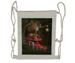 Mythical Fairy Mushroom Drawstring Backpack