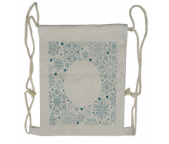 Xmas Snowflakes Drawstring Backpack