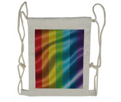 Pride Flag Inspired Design Drawstring Backpack