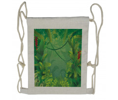 Hawaiian Rainforest Drawstring Backpack