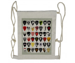 Guitar Picks Set Drawstring Backpack