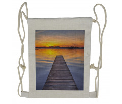 Sunset at Paterwoldsemeer Drawstring Backpack