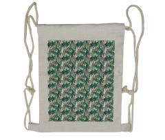 Dreamy Jungle Foliage Drawstring Backpack