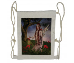 Fairy Butterfly Catcher Drawstring Backpack