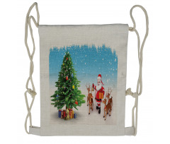 Jingle Bells Tree Drawstring Backpack