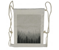 Wilderness Theme Foliage Drawstring Backpack